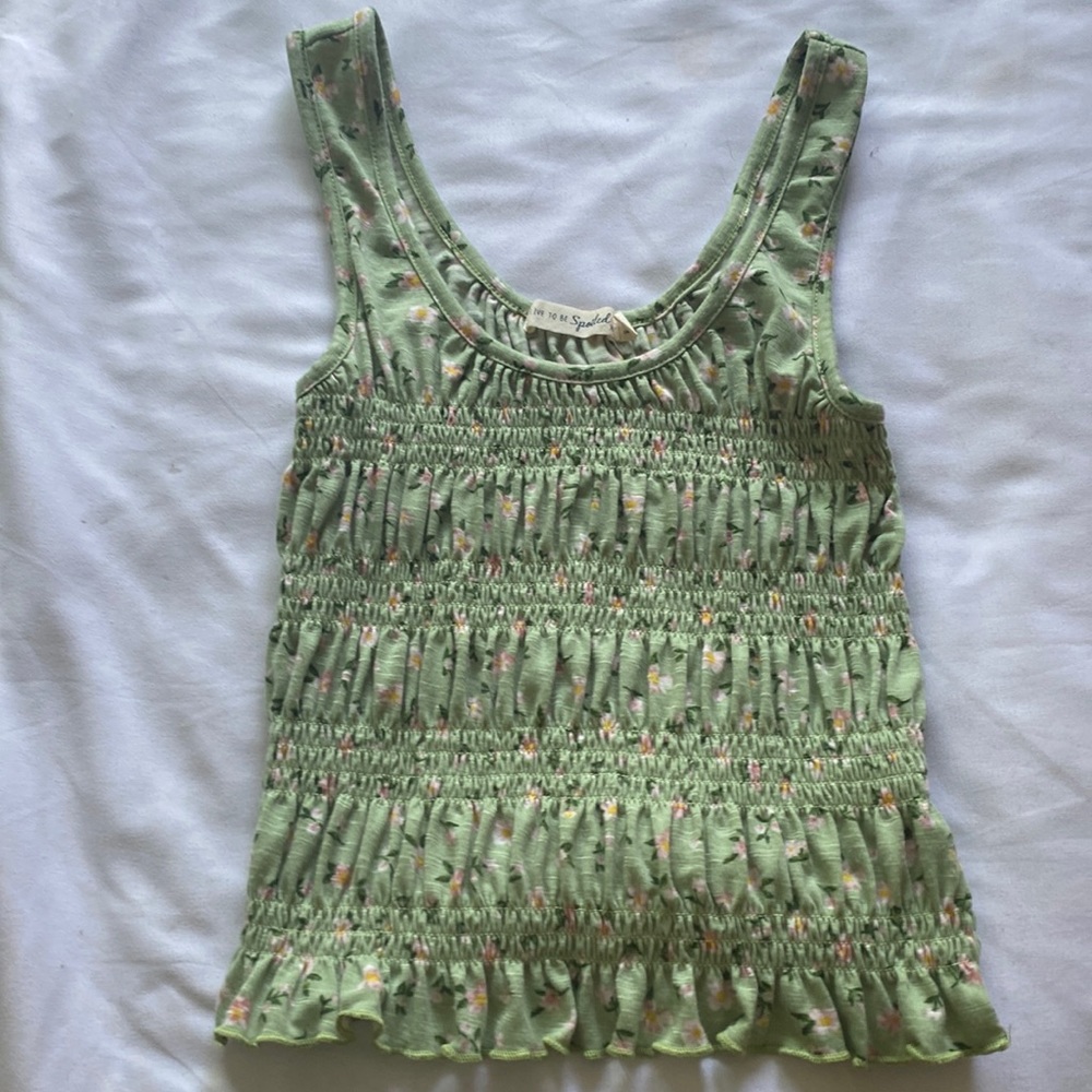 Green tank top